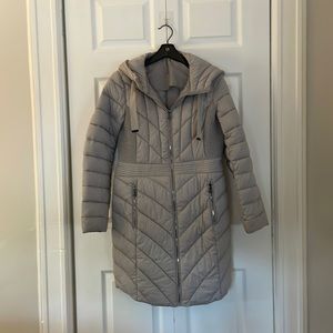 Stone Bernardo quilted puffer jacket with hood